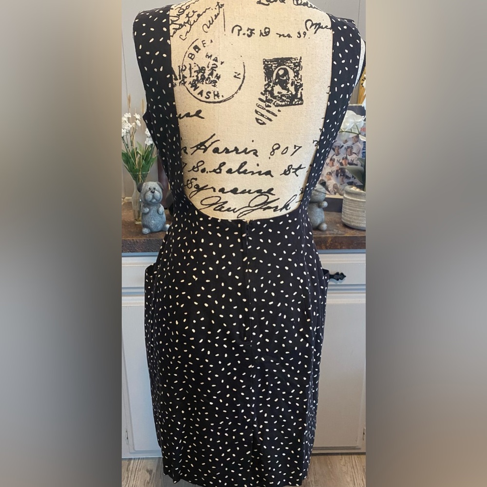 Geary Roark Kamisato Black and White Polka Dot Vintage 1950’s Backless Dress - Picture 6 of 16